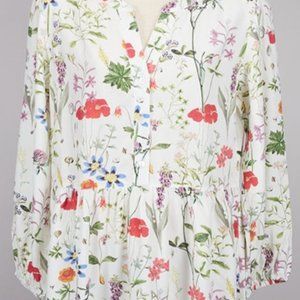 Beautiful Botanical Floral Shirt Dress Womens Sz Small New with tags